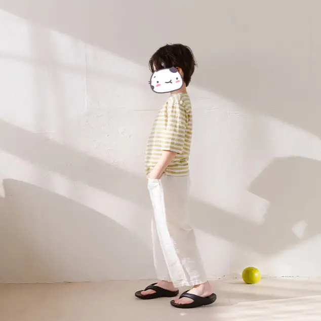 Summer Boys Striped Crewneck T-Shirt Blue White - Image 6