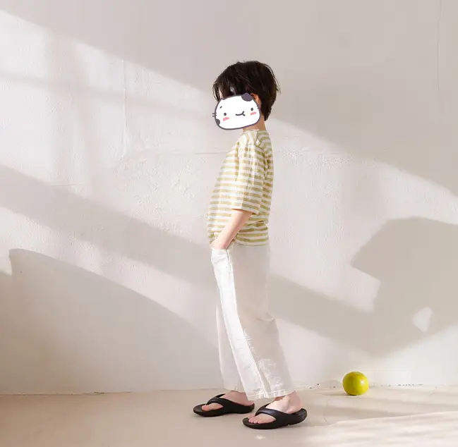 Summer Boys Striped Crewneck T-Shirt Blue White — feature 15