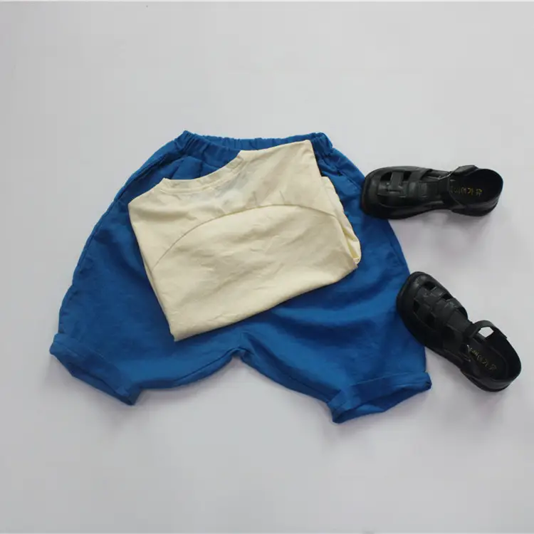 Factory Outlet Summer Boys T-shirt Base Short Sleeve Korean Solid — feature 6