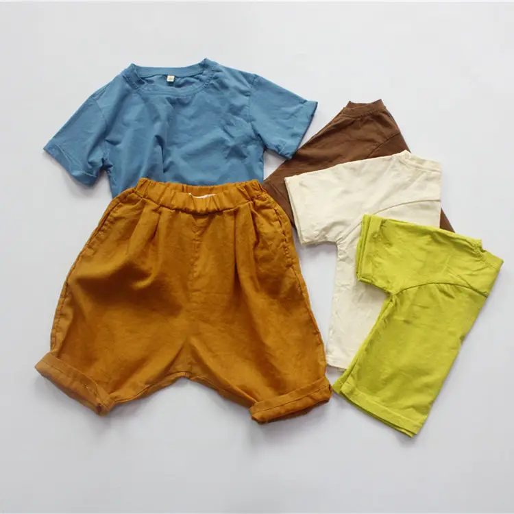 Factory Outlet Summer Boys T-shirt Base Short Sleeve Korean Solid — feature 8