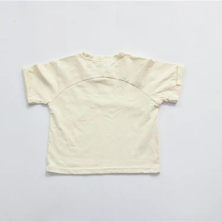 Factory Outlet Summer Boys T-shirt Base Short Sleeve Korean Solid — feature 13