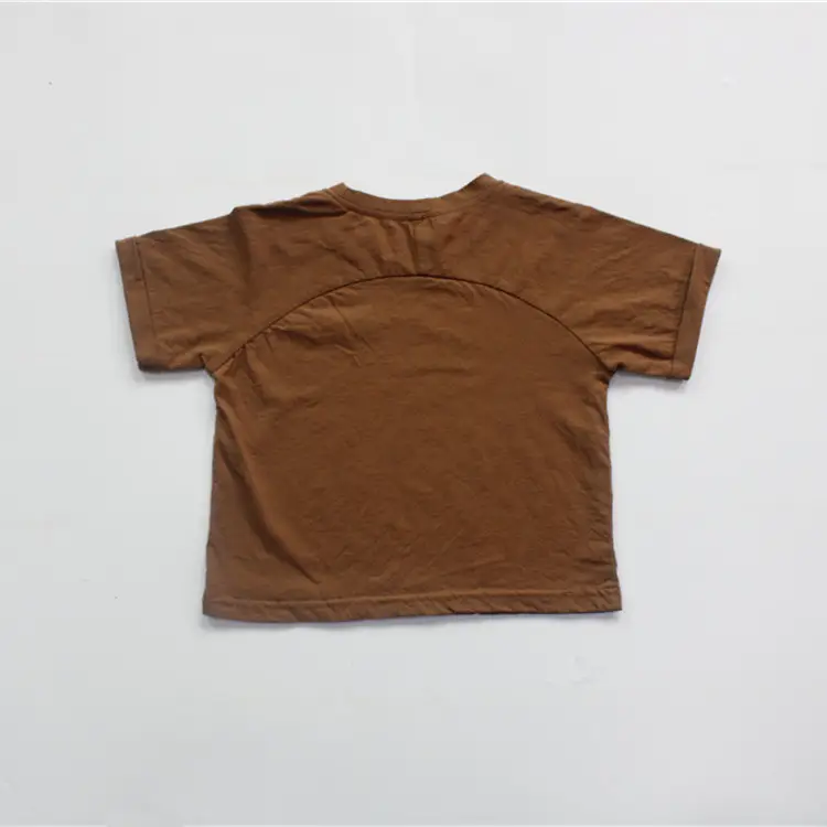 Factory Outlet Summer Boys T-shirt Base Short Sleeve Korean Solid - Image 3