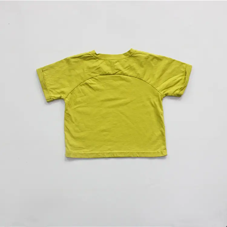 Factory Outlet Summer Boys T-shirt Base Short Sleeve Korean Solid - Image 4