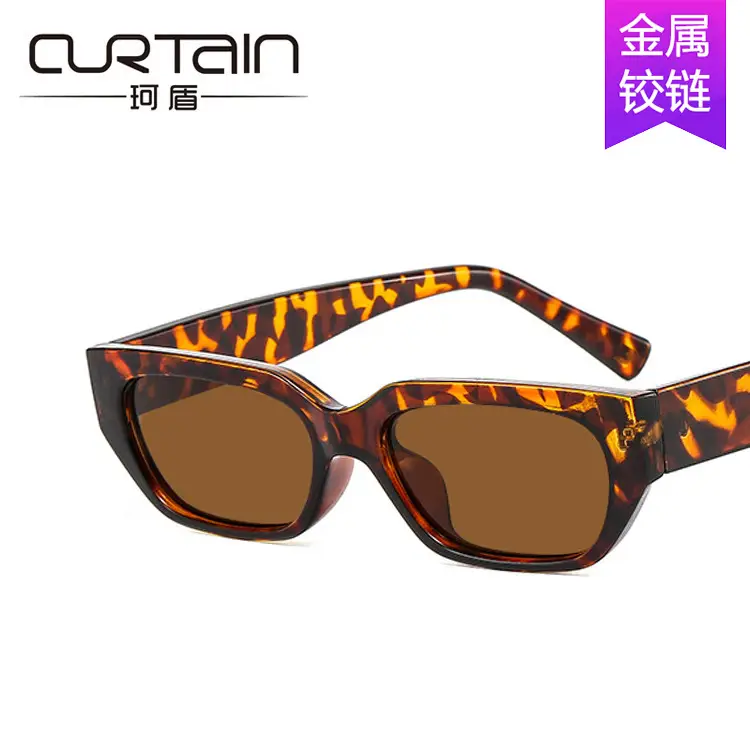 Women's Square Sunglasses Black Metal Buckle 2022 - Image 8