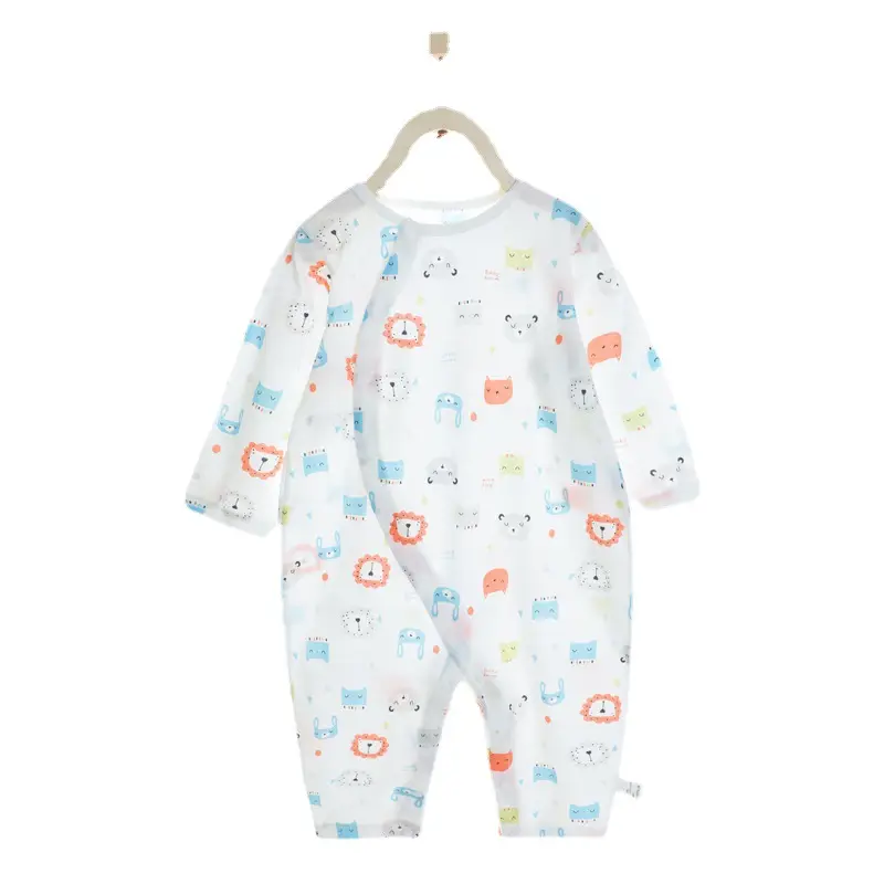 Baby's Cotton Animal Print Jumpsuit Summer Wear