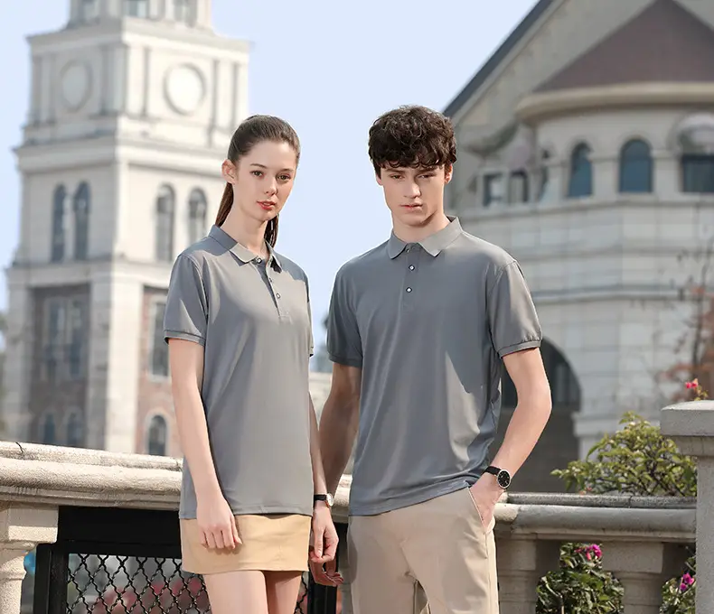 Men Blue Polo T-Shirt Short Sleeve Logo Print — feature 13
