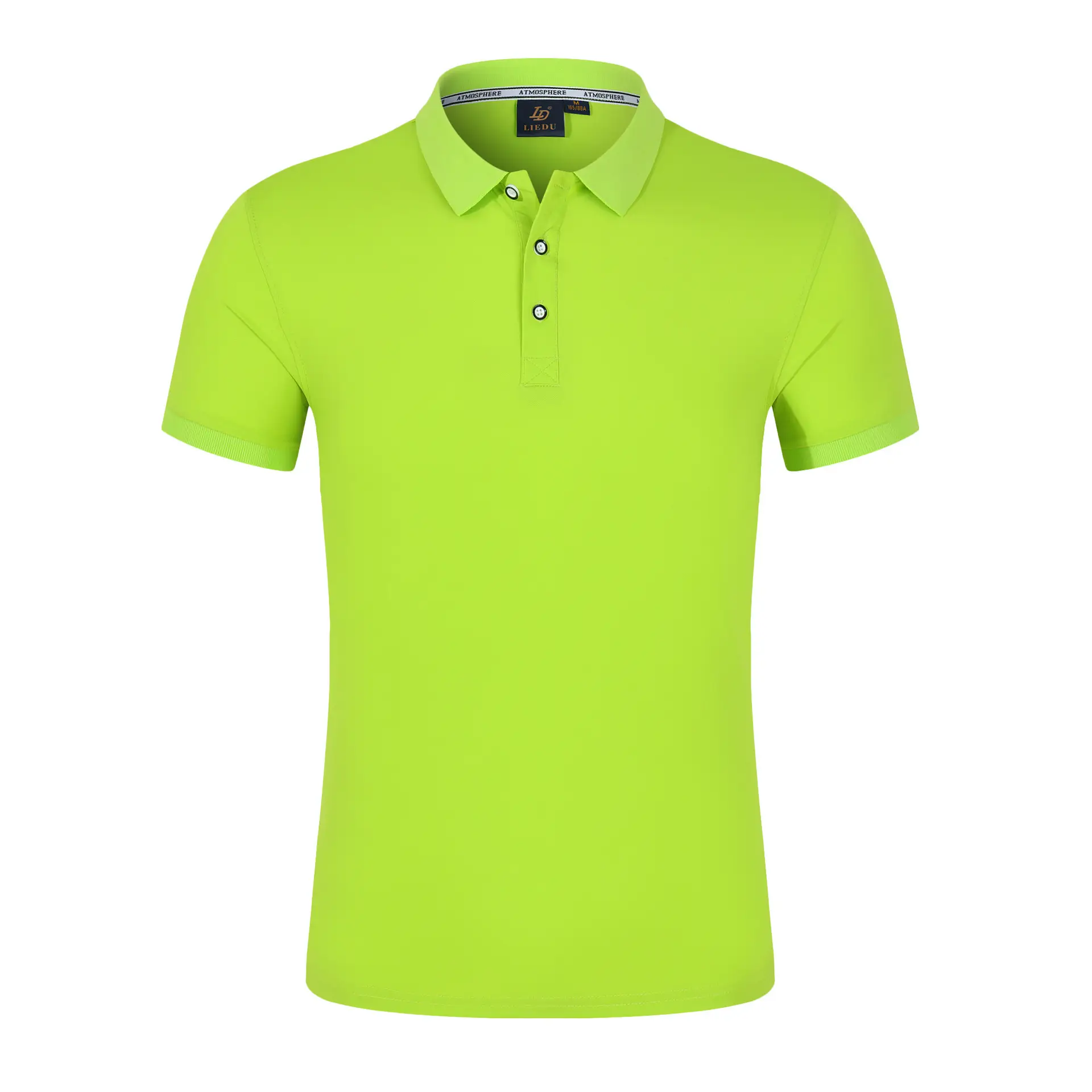 Men Blue Polo T-Shirt Short Sleeve Logo Print - Image 7