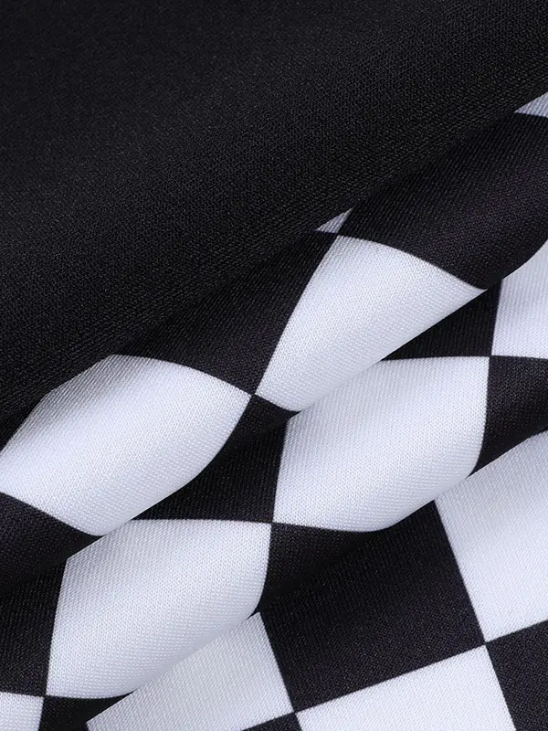 Cross-Border Black Checkered Skirt High Waist 2022 — feature 14