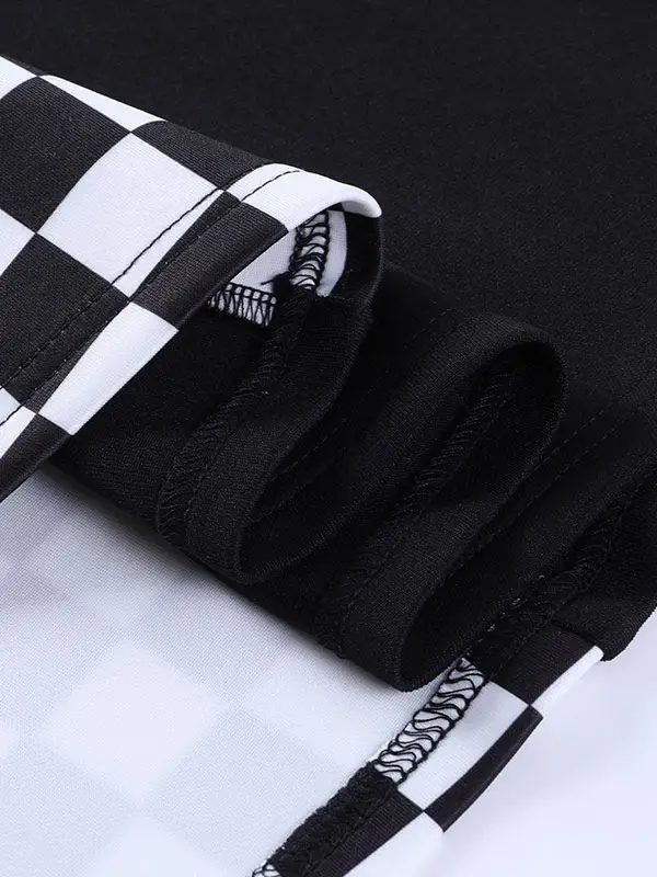 Cross-Border Black Checkered Skirt High Waist 2022 — feature 15
