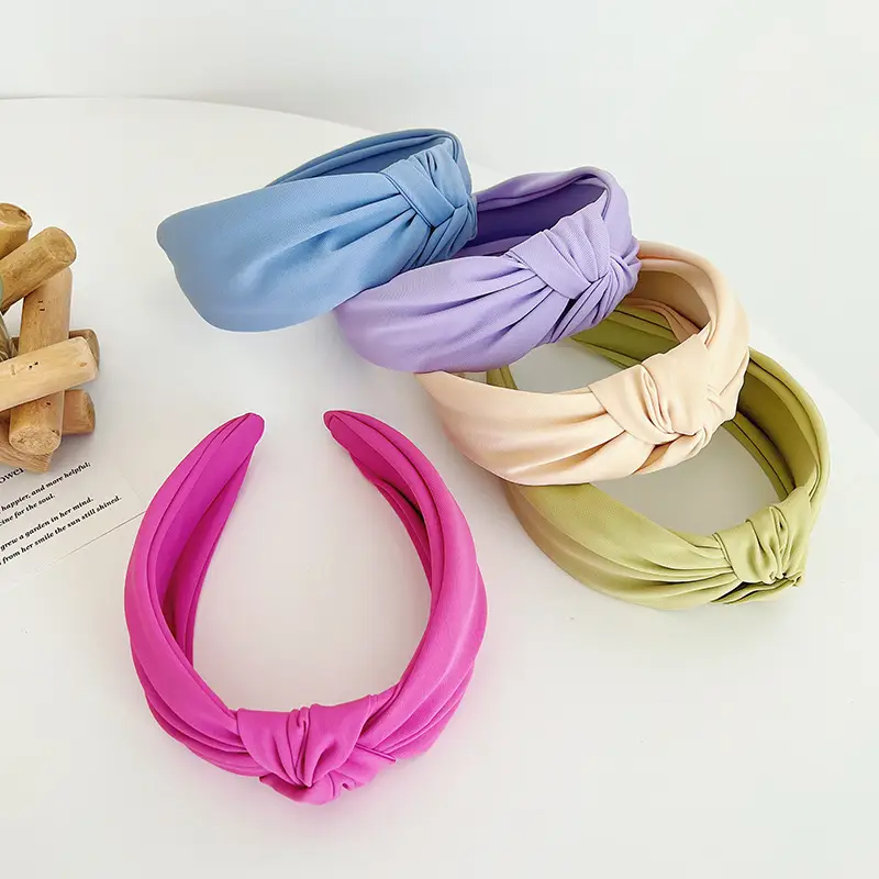 Turquoise Knotted Wide Bristle Headband for Go To Work - Image 5