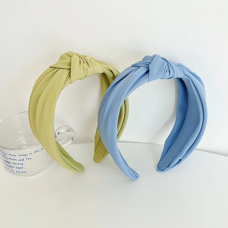 Turquoise Knotted Wide Bristle Headband for Go To Work - Image 6