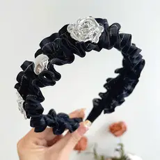 Turquoise Knotted Wide Bristle Headband for Go To Work — feature 10