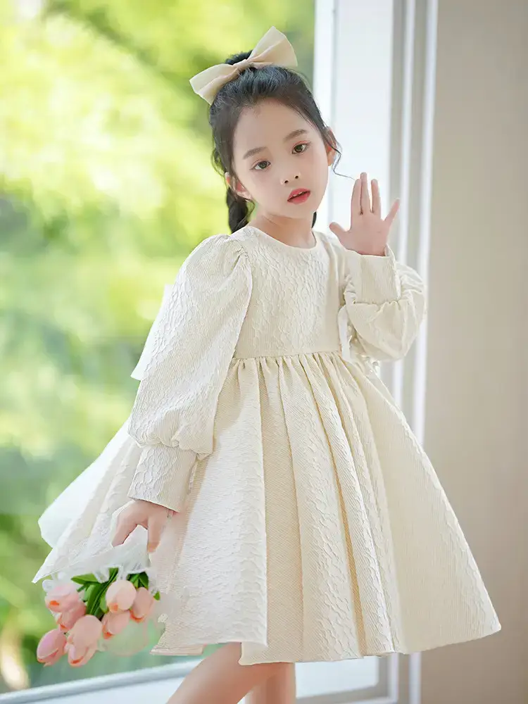 Girls Princess Dress White 2025 Spring Summer Party Wear - Image 4