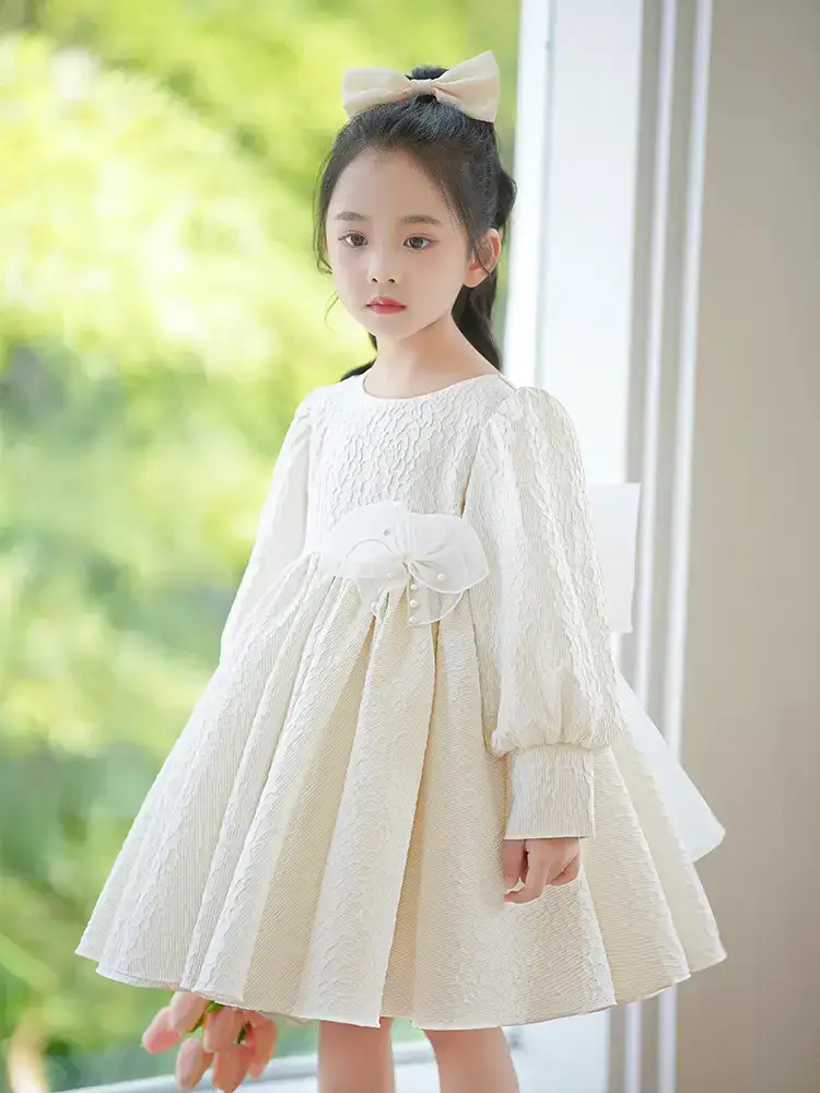Girls Princess Dress White 2025 Spring Summer Party Wear - Image 5