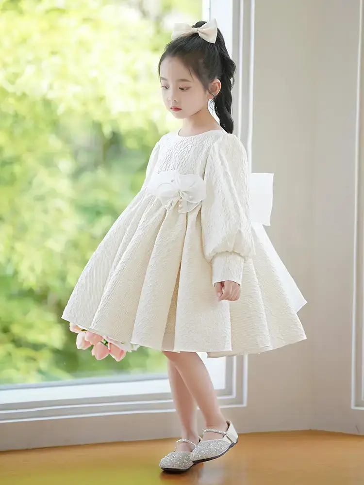 Girls Princess Dress White 2025 Spring Summer Party Wear - Image 6