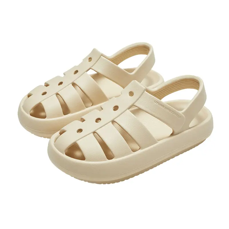 Women's Sandals 2025 Summer New Roman Shoes Closed-Toe Thick-Soled Clogs with Cushioning, Suitable for Outdoor Wear, Non-Slip