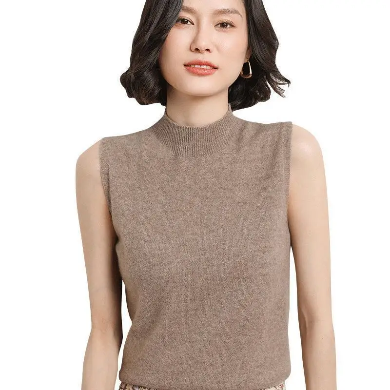 Women's Orange Sleeveless Knit Pullover Top - Image 12