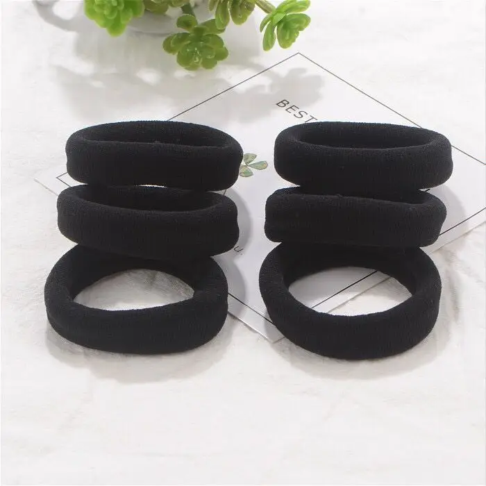 Knitted Hair Ties with Red, Black, Grey & Beige Colors
