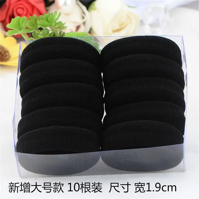 Knitted Hair Ties with Red, Black, Grey & Beige Colors