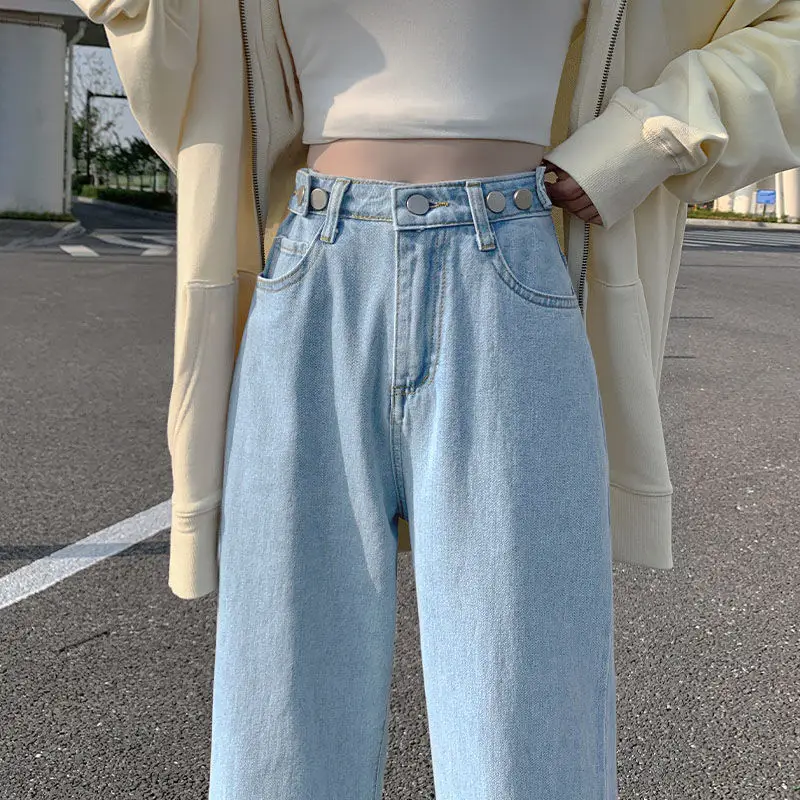 Women Wide Leg Jeans Spring 2022 Loose Slim Fit - Image 6