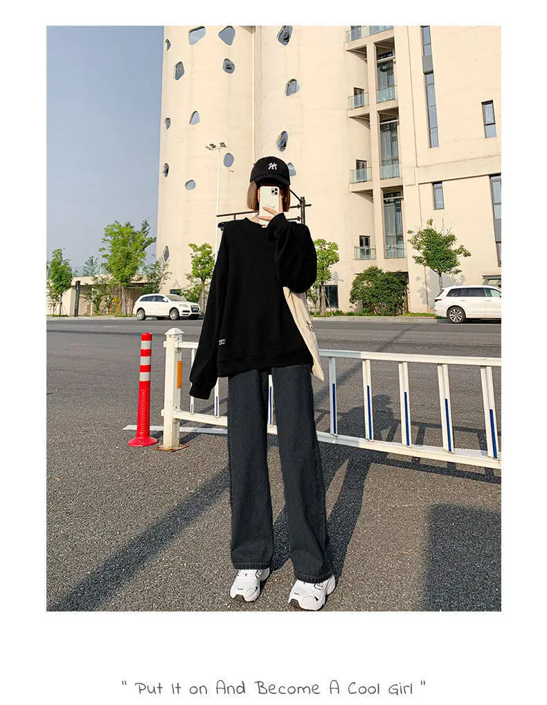 Women Wide Leg Jeans Spring 2022 Loose Slim Fit — feature 13