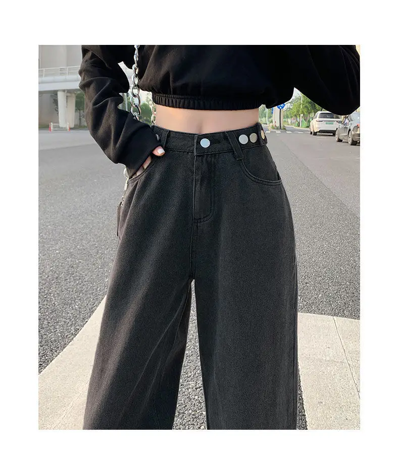Women Wide Leg Jeans Spring 2022 Loose Slim Fit — feature 18