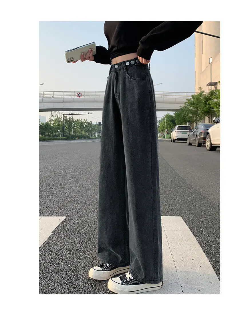 Women Wide Leg Jeans Spring 2022 Loose Slim Fit — feature 19