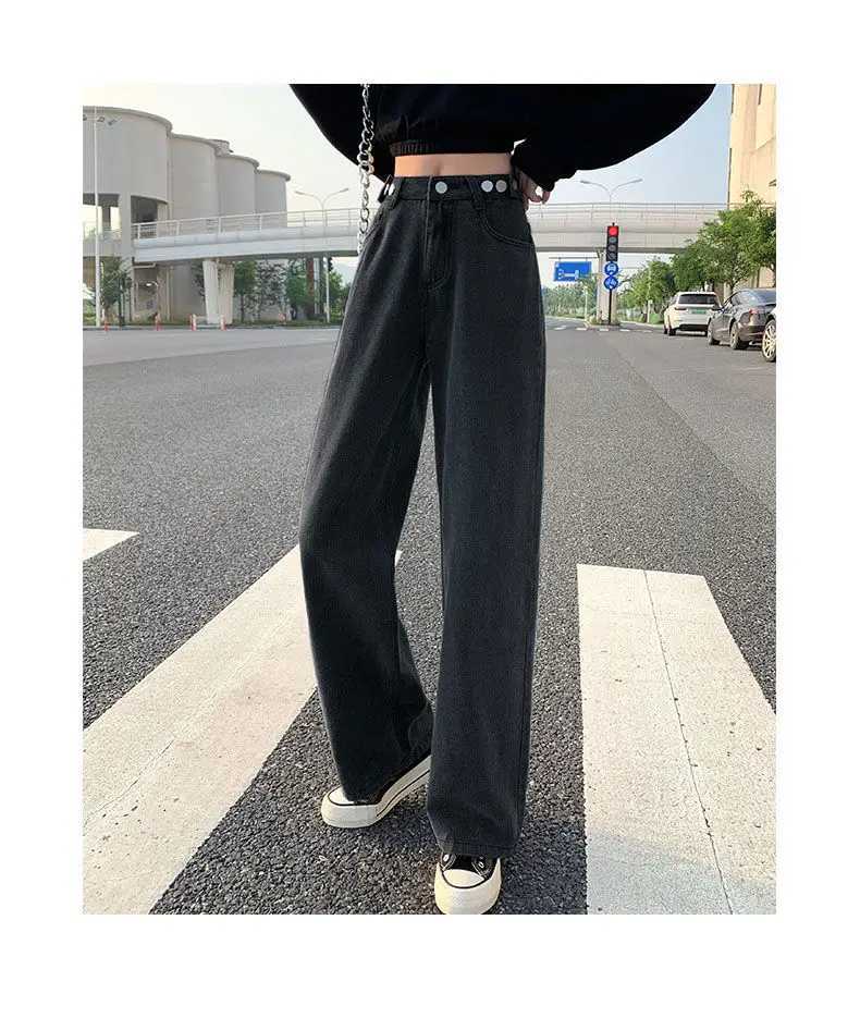 Women Wide Leg Jeans Spring 2022 Loose Slim Fit — feature 20