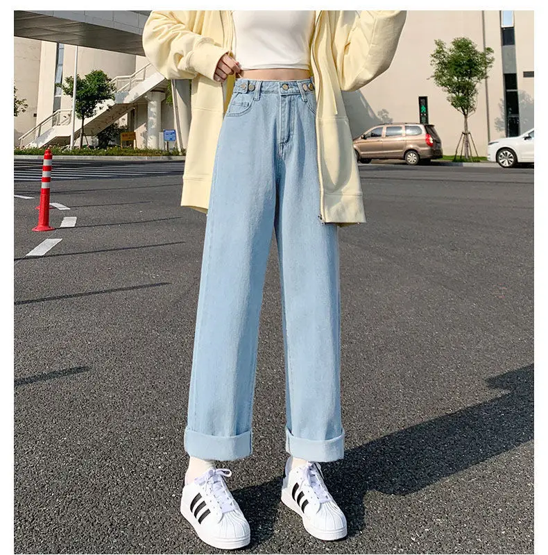 Women Wide Leg Jeans Spring 2022 Loose Slim Fit — feature 5