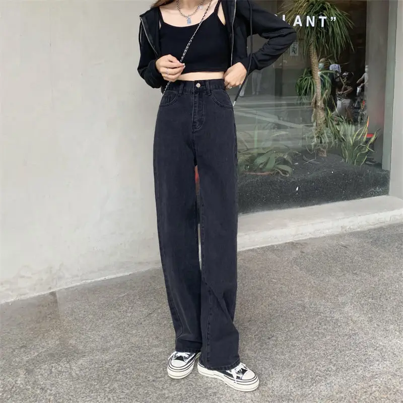 Women Wide Leg Jeans Spring 2022 Loose Slim Fit - Image 6