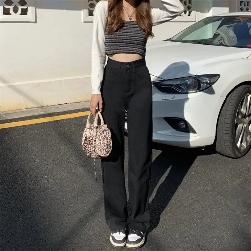 Women Wide Leg Jeans Spring 2022 Loose Slim Fit - Image 7