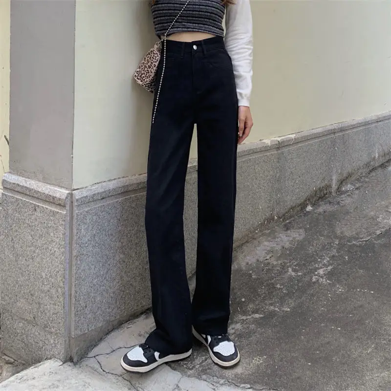 Women Wide Leg Jeans Spring 2022 Loose Slim Fit - Image 3