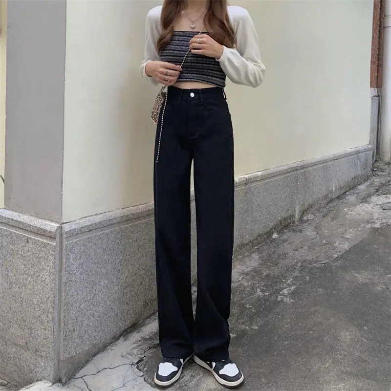Women Wide Leg Jeans Spring 2022 Loose Slim Fit — feature 11
