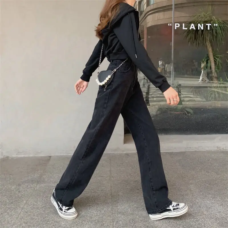 Women Wide Leg Jeans Spring 2022 Loose Slim Fit — feature 14