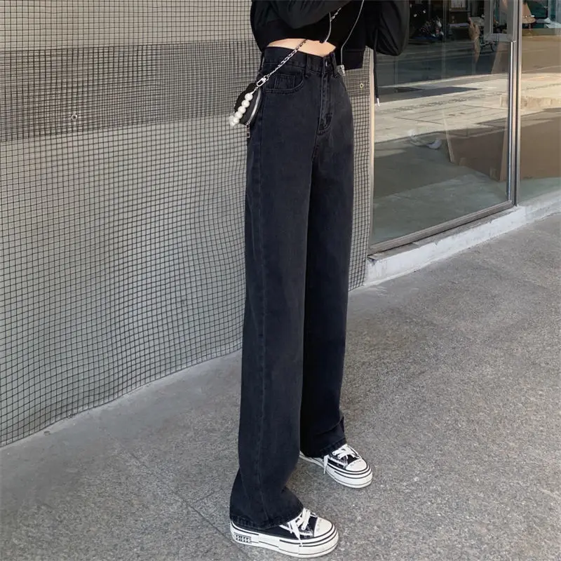 Women Wide Leg Jeans Spring 2022 Loose Slim Fit — feature 17