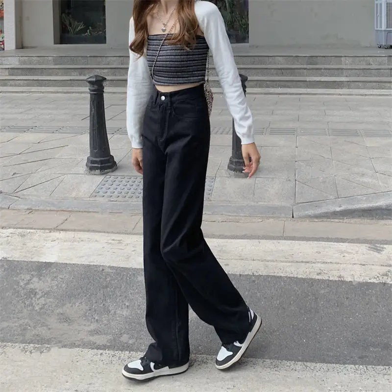 Women Wide Leg Jeans Spring 2022 Loose Slim Fit — feature 4