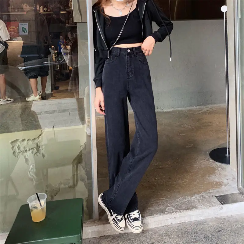 Women Wide Leg Jeans Spring 2022 Loose Slim Fit — feature 5