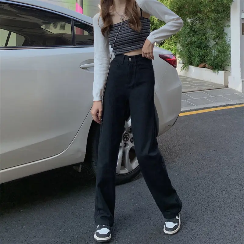 Women Wide Leg Jeans Spring 2022 Loose Slim Fit — feature 6