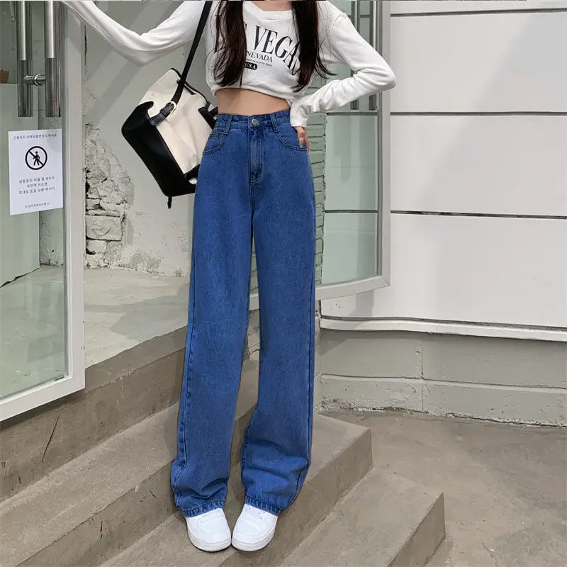 Women Wide Leg Jeans Spring 2022 Loose Slim Fit - Image 4