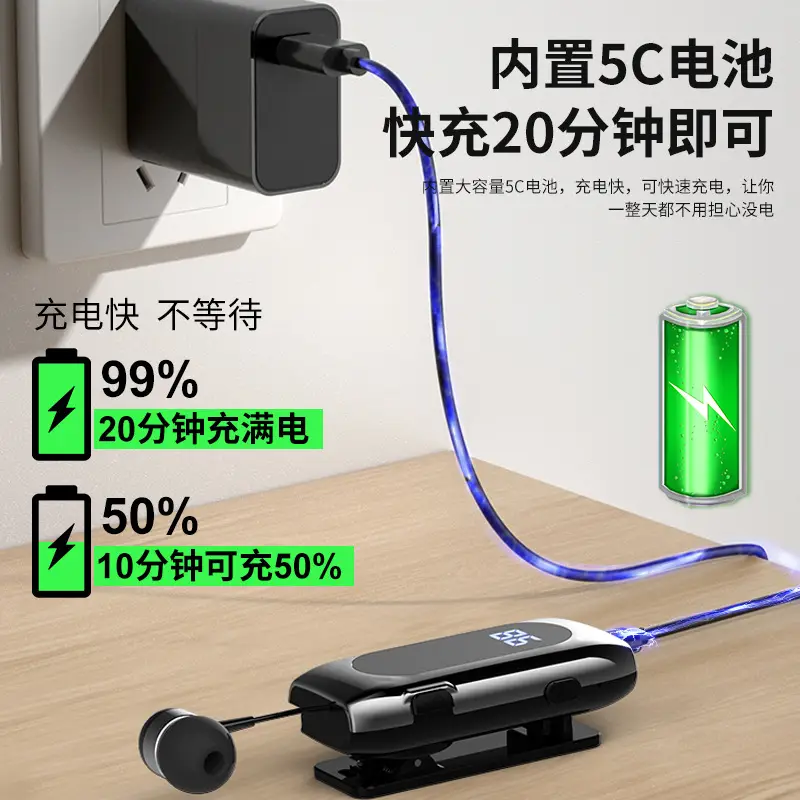 Waterproof Wireless In-Ear Bluetooth Headset with Digital Display - Image 6