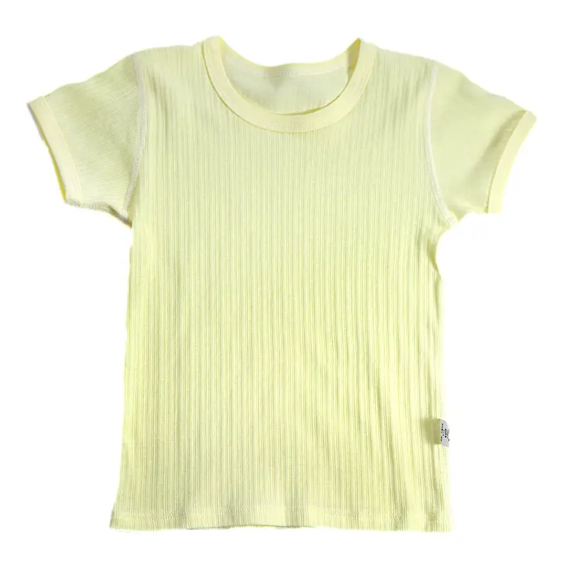 Cotton Short Sleeve Baby Shirt Pink Yellow - Image 11