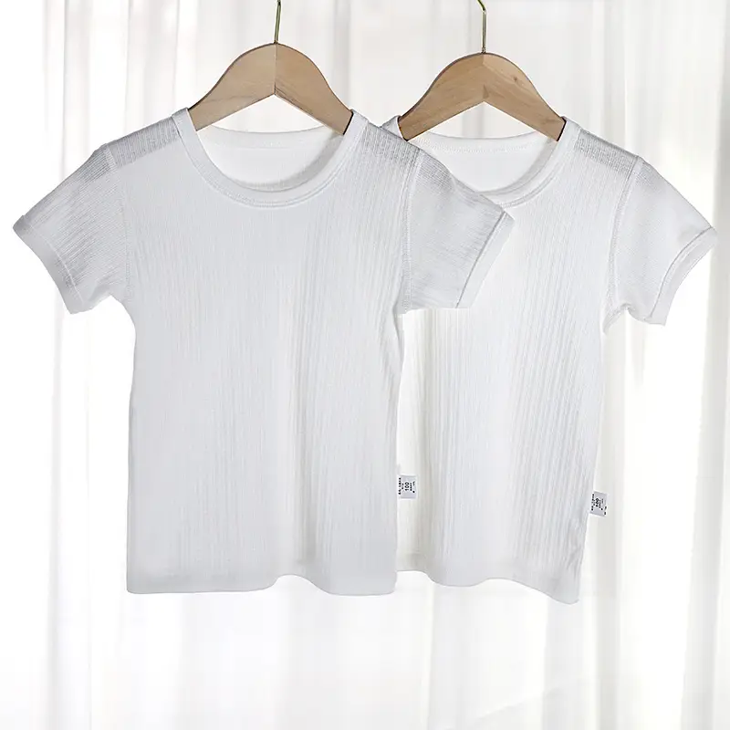 Cotton Short Sleeve Baby Shirt Pink Yellow - Image 6
