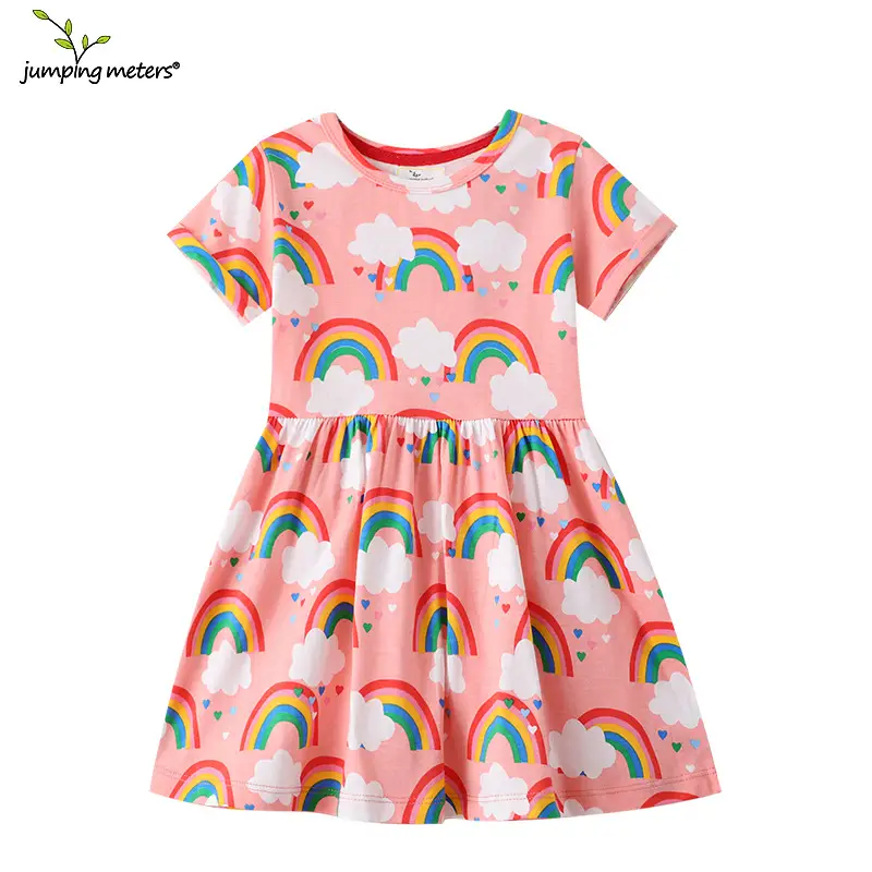 2025 Girls Knitted Rainbow Cloud Dress - Image 3