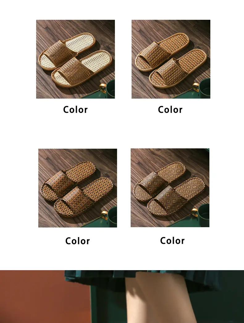 Bamboo Rattan Open Toe Sandals for Men Women — feature 10