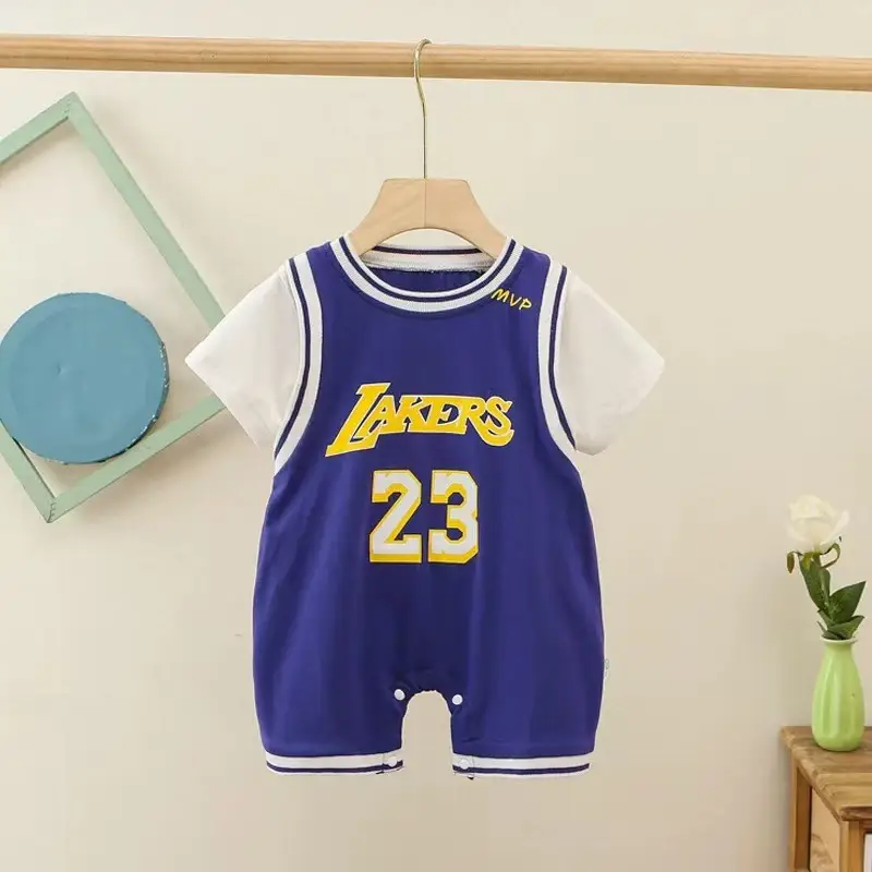 Baby Lakers 23 Red Jersey Shorts Set - Image 4