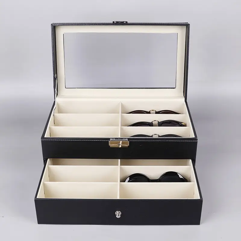 Qingyu PU Leather Glasses Storage Box Black 81218 - Image 8
