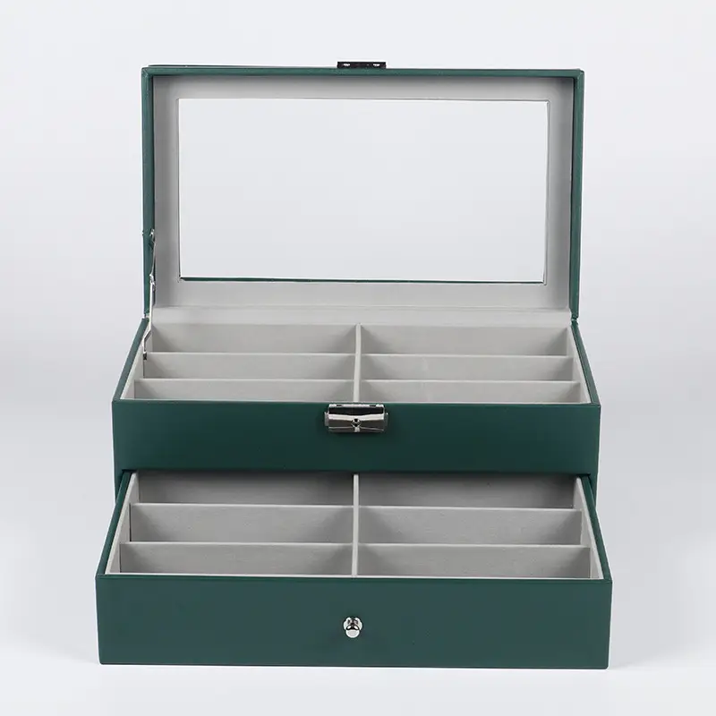 Qingyu PU Leather Glasses Storage Box Black 81218 - Image 5