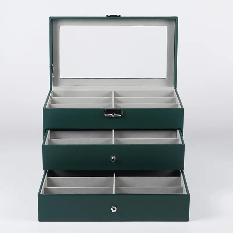 Qingyu PU Leather Glasses Storage Box Black 81218 - Image 6