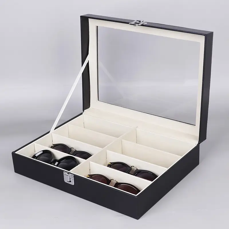 Qingyu PU Leather Glasses Storage Box Black 81218