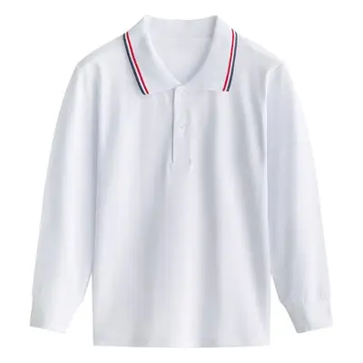 White School Uniform T-Shirt for Boys Girls Summer Lapel Polo Class - Image 8